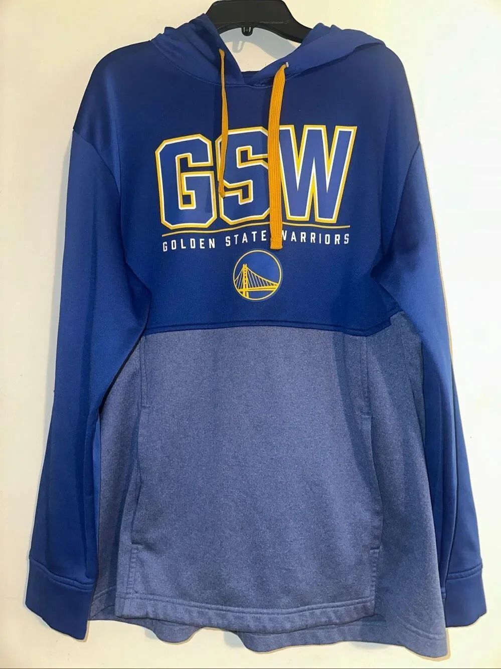 Fanatics Golden State Warriors NBA Blue Fleece Pullover Hoodie Mens Large